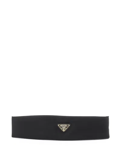 Pre-owned Prada 2020s Triangle-logo Hairband In Multi