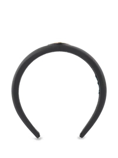 Pre-owned Prada 2020s Triangle-logo Headband