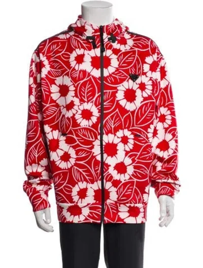 Pre-owned Prada 2021 'chalet' Windbreaker In Red