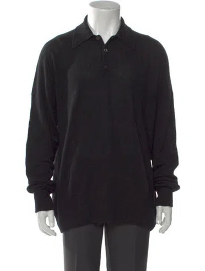 Pre-owned Prada 2021 Collar Polo Sweater In Black