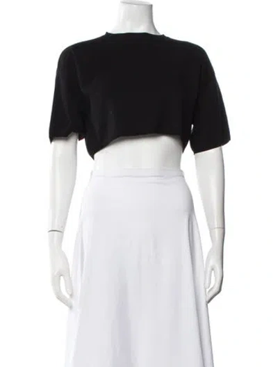 Pre-owned Prada 2021 Crew Neck Crop Top In White