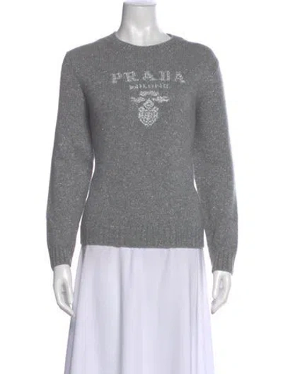 Pre-owned Prada 2021 Crew Neck Sweater In Gray