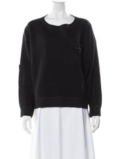 Pre-owned Prada 2021 Crew Neck Sweatshirt In Black