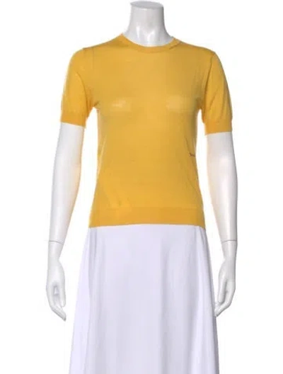 Pre-owned Prada 2021 Crew Neck Top In Yellow