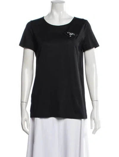 Pre-owned Prada 2021 Crew Neck T-shirt In Black