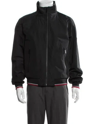 Pre-owned Prada 2021 Enameled Metal Triangle Bomber Jacket In Grey