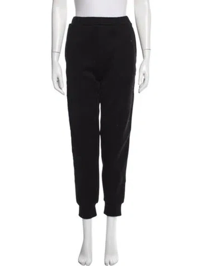 Pre-owned Prada 2021 Enameled Metal Triangle Lounge Bottoms In Black