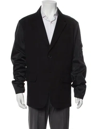 Pre-owned Prada 2021 Enameled Metal Triangle Sport Coat In Gray