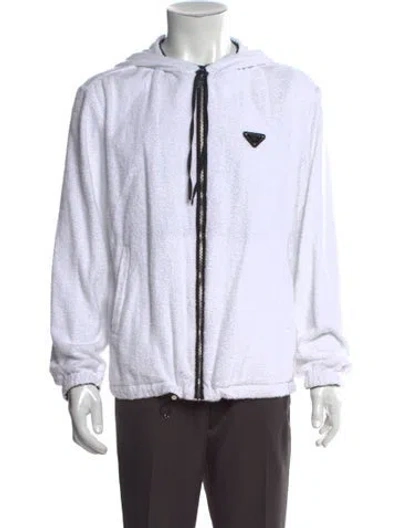 Pre-owned Prada 2021 Enameled Metal Triangle Sweatshirt In Multi