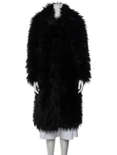 Pre-owned Prada 2021 Faux Fur Coat In Black