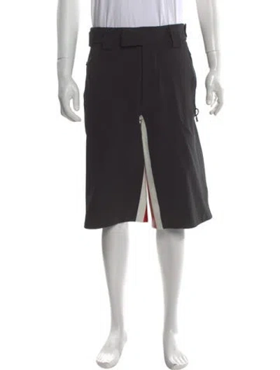 Pre-owned Prada 2021 Flat Front Shorts In Black