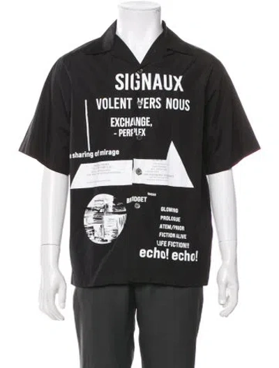Pre-owned Prada 2021 Graphic Print Shirt In Black