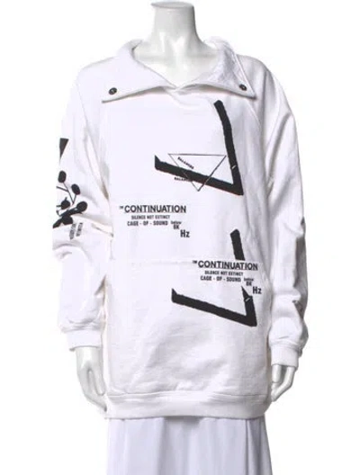 Pre-owned Prada 2021 Graphic Print Top In White