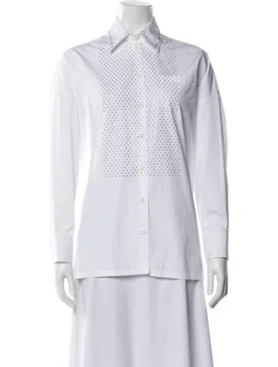 Pre-owned Prada 2021 Holiday Blouse In White