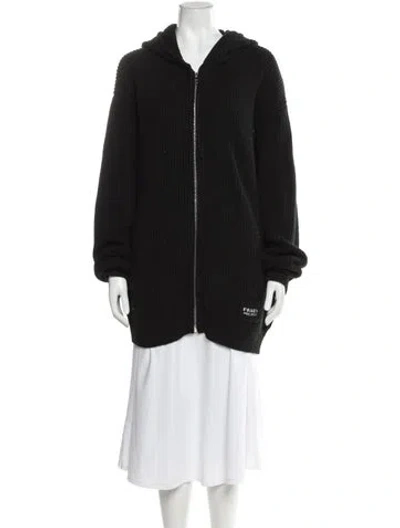 Pre-owned Prada 2021 Holiday Cardigan In Black