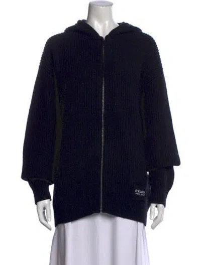 Pre-owned Prada 2021 Holiday Cardigan In Black