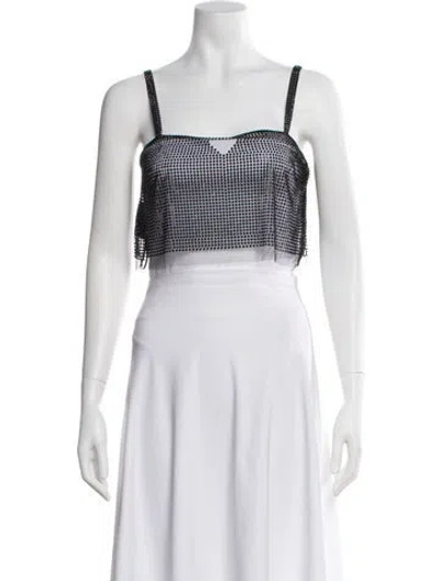 Pre-owned Prada 2021 Holiday Crop Top W/ Tags In Black
