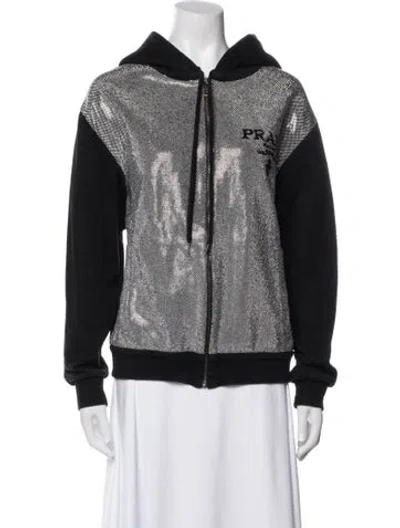 Pre-owned Prada 2021 Holiday Hoodie In Black