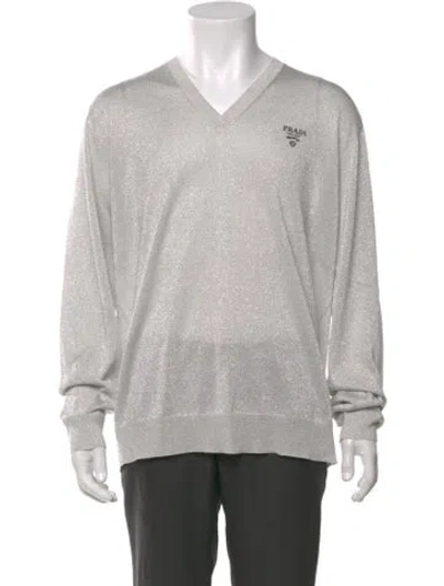 Pre-owned Prada 2021 Holiday Pullover W/ Tags In Gray
