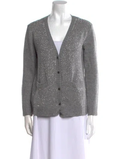 Pre-owned Prada 2021 Holiday Sweater In Gray