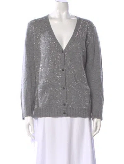 Pre-owned Prada 2021 Holiday Sweater W/ Tags In Gray