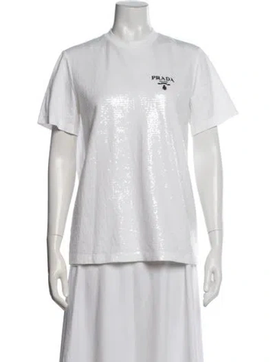 Pre-owned Prada 2021 Holiday T-shirt In White