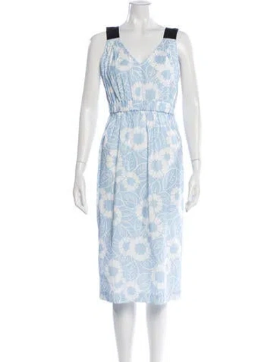 Pre-owned Prada 2021 Knee-length Dress In Blue