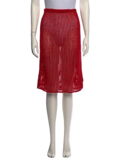 Pre-owned Prada 2021 Knee-length Skirt In Red