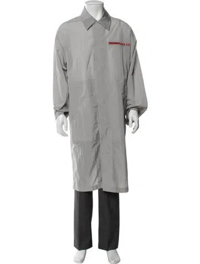 Pre-owned Prada 2021 Linea Rossa Parka In Gray