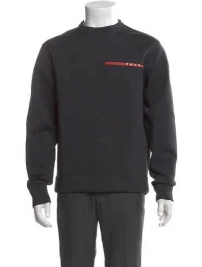 Pre-owned Prada 2021 Linea Rossa Sweatshirt In Black