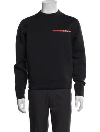 Pre-owned Prada 2021 Linea Rossa Sweatshirt In Black