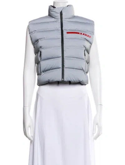 Pre-owned Prada 2021 Linea Rossa Vest In Gray