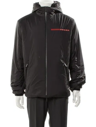 Pre-owned Prada 2021 Linea Rossa Windbreaker In Gray