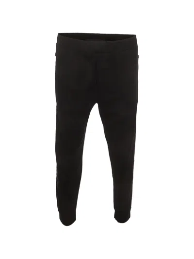 Pre-owned Prada 2021 Logo-plaque Side-stripe Track Pants In Black