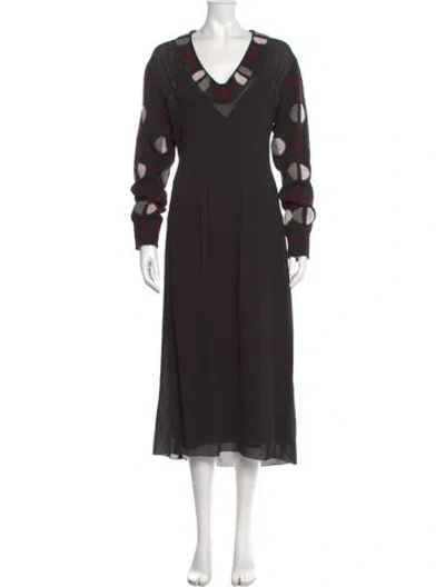 Pre-owned Prada 2021 Long Dress In Black