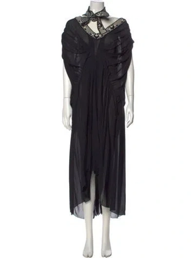 Pre-owned Prada 2021 Long Dress In Black