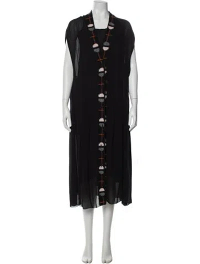 Pre-owned Prada 2021 Midi Length Dress In Black