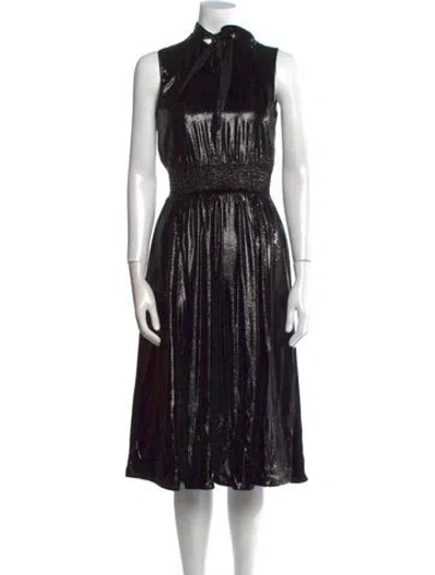 Pre-owned Prada 2021 Midi Length Dress In Black