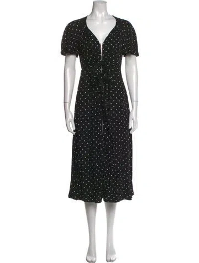 Pre-owned Prada 2021 Midi Length Dress In Black