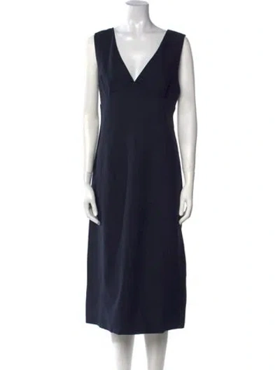 Pre-owned Prada 2021 Midi Length Dress W/ Tags In Blue