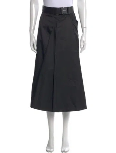 Pre-owned Prada 2021 Midi Length Skirt In Black