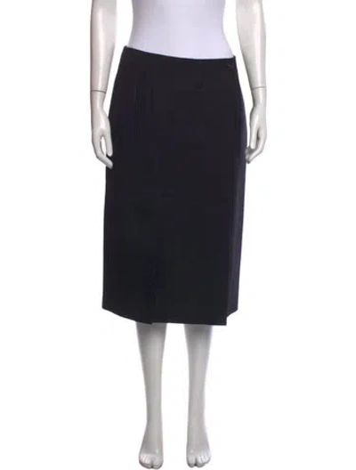 Pre-owned Prada 2021 Midi Length Skirt In Black