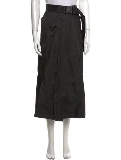 Pre-owned Prada 2021 Midi Length Skirt In Black