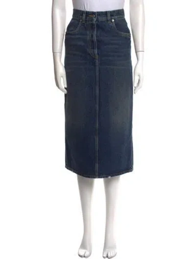 Pre-owned Prada 2021 Midi Length Skirt In Blue