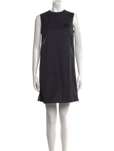 Pre-owned Prada 2021 Mini Dress In Black