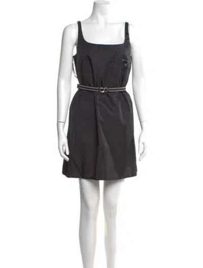 Pre-owned Prada 2021 Mini Dress In Black