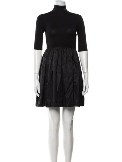 Pre-owned Prada 2021 Mini Dress In Black