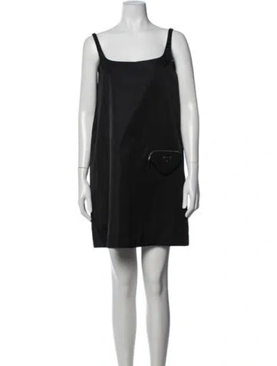 Pre-owned Prada 2021 Mini Dress In Black