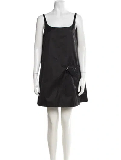 Pre-owned Prada 2021 Mini Dress In Black
