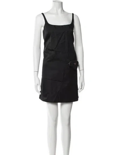 Pre-owned Prada 2021 Mini Dress In Black
